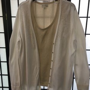 Cardigan sweater set.